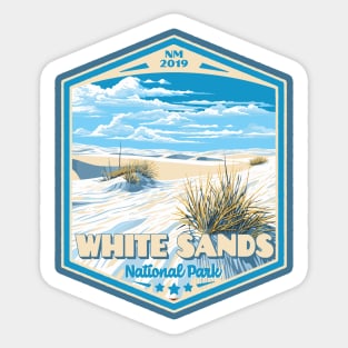 White Sands National Park Vintage WPA Style Outdoor Badge Sticker